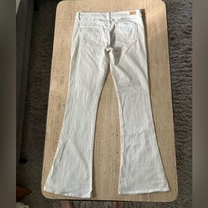 Paige White Denim Lou Lou Petite Flare Jeans